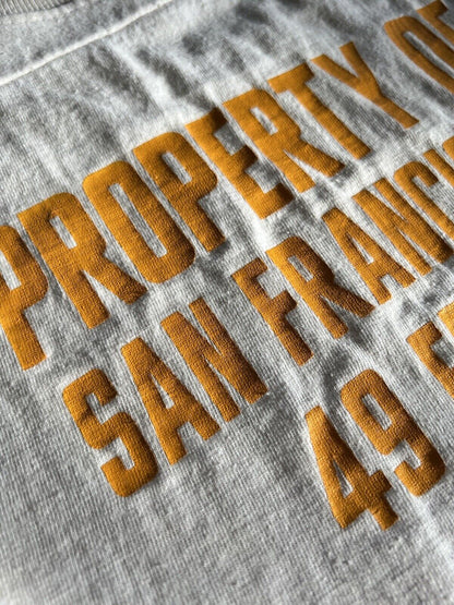 Vintage 49ers Property Of San Francisco Shirt. Rare Single Stitch Long Sleeve - thriftgoblin