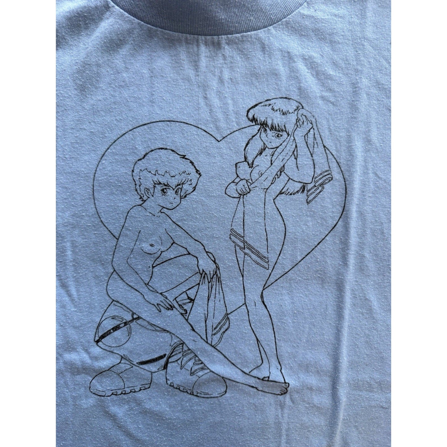 Vintage 80s Dirty Pair Kei Yuri Anime T-Shirt Size XL Single Stitch Miller USA - thriftgoblin