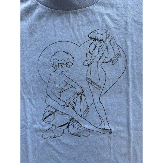Vintage 80s Dirty Pair Kei Yuri Anime T-Shirt Size XL Single Stitch Miller USA - thriftgoblin