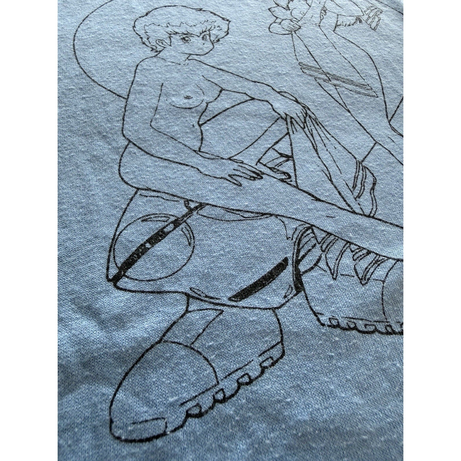 Vintage 80s Dirty Pair Kei Yuri Anime T-Shirt Size XL Single Stitch Miller USA - thriftgoblin