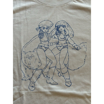 Vintage 80s Dirty Pair Kei Yuri Mughi Anime T-Shirt Size XL Single Stitch Rare - thriftgoblin