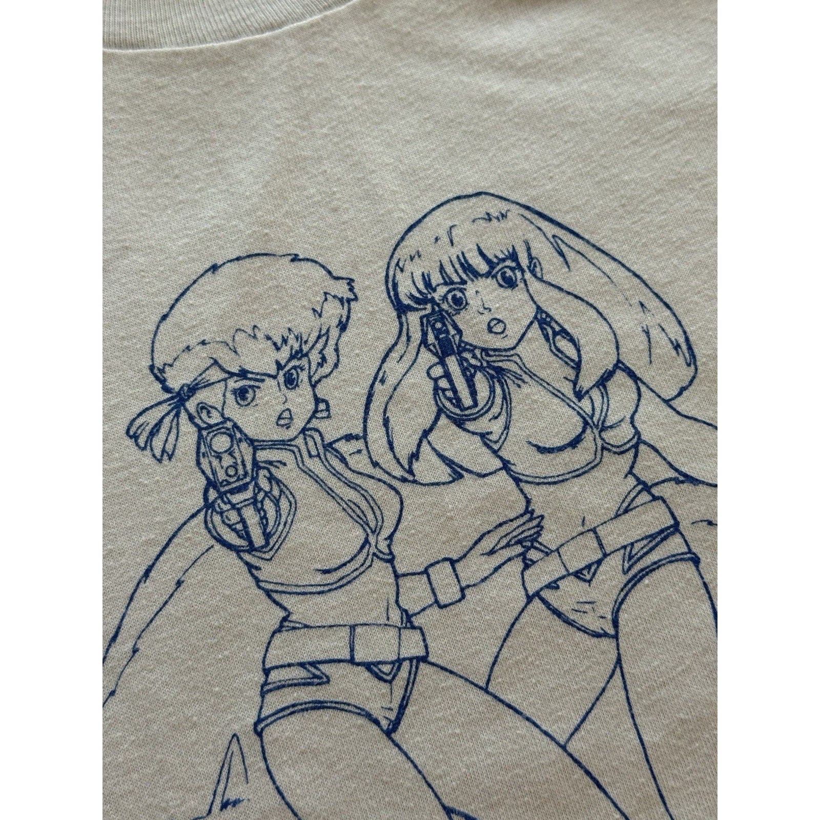Vintage 80s Dirty Pair Kei Yuri Mughi Anime T-Shirt Size XL Single Stitch Rare - thriftgoblin