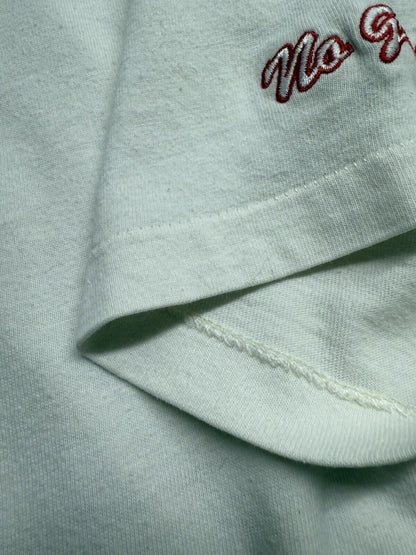 Vintage 90s Human Skateboards “Bad Idea” Skate Logo Rare Red Armband LA Shirt L - thriftgoblin
