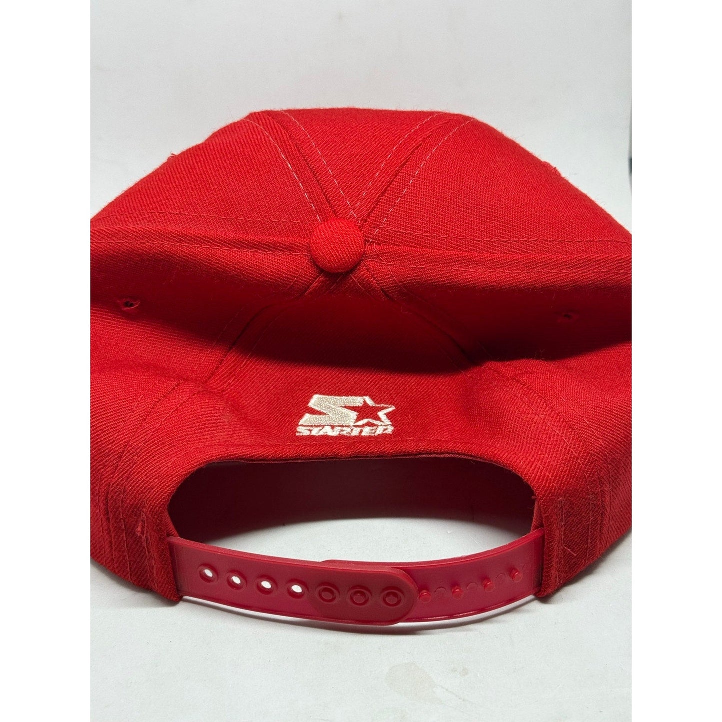 Vintage 90s Starter San Francisco 49ers Snapback Hat Wool NFL Red SF Cap Niner - thriftgoblin