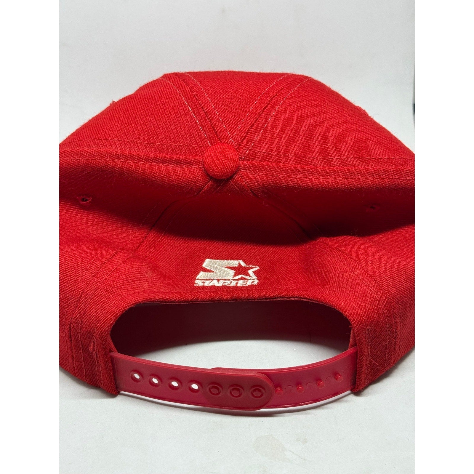 Vintage 90s Starter San Francisco 49ers Snapback Hat Wool NFL Red SF Cap Niner - thriftgoblin