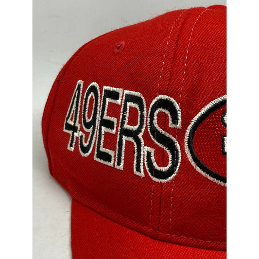 Vintage 90s Starter San Francisco 49ers Snapback Hat Wool NFL Red SF Cap Niner - thriftgoblin