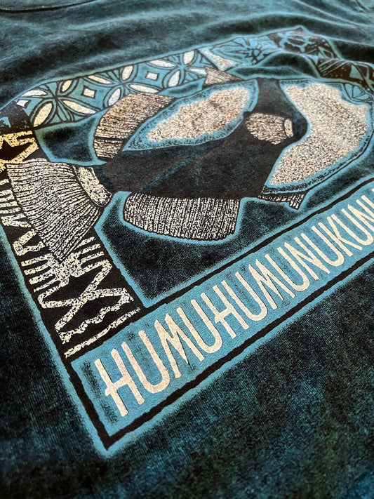 Vintage Alstyle Lava Blues HUMUNUMUNUKUNUKUAPUA’A Hawaii Men's Large Blue - thriftgoblin