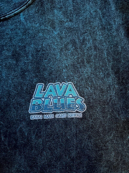 Vintage Alstyle Lava Blues HUMUNUMUNUKUNUKUAPUA’A Hawaii Men's Large Blue - thriftgoblin