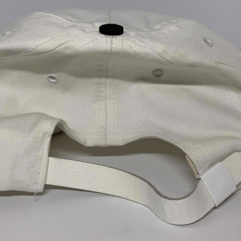 Vintage Disney Crew Signature White Leather Buckle Hat - thriftgoblin