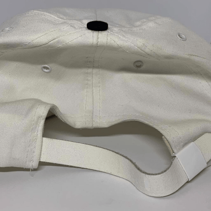 Vintage Disney Crew Signature White Leather Buckle Hat - thriftgoblin