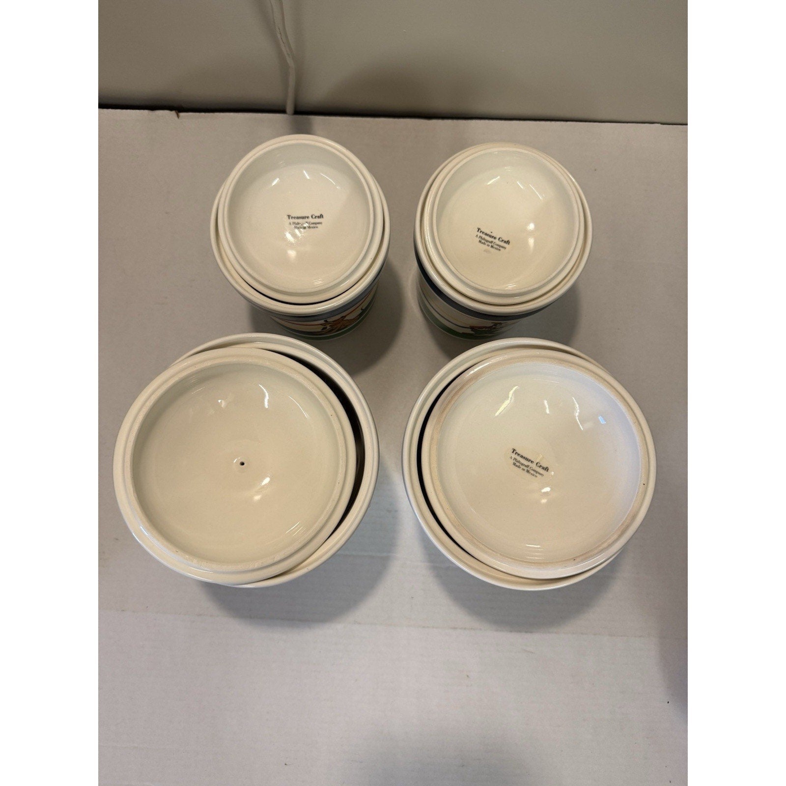Vintage Disney Treasure Craft “Stars & Stripes” 4‑Piece Canister Set Mickey & Co - thriftgoblin
