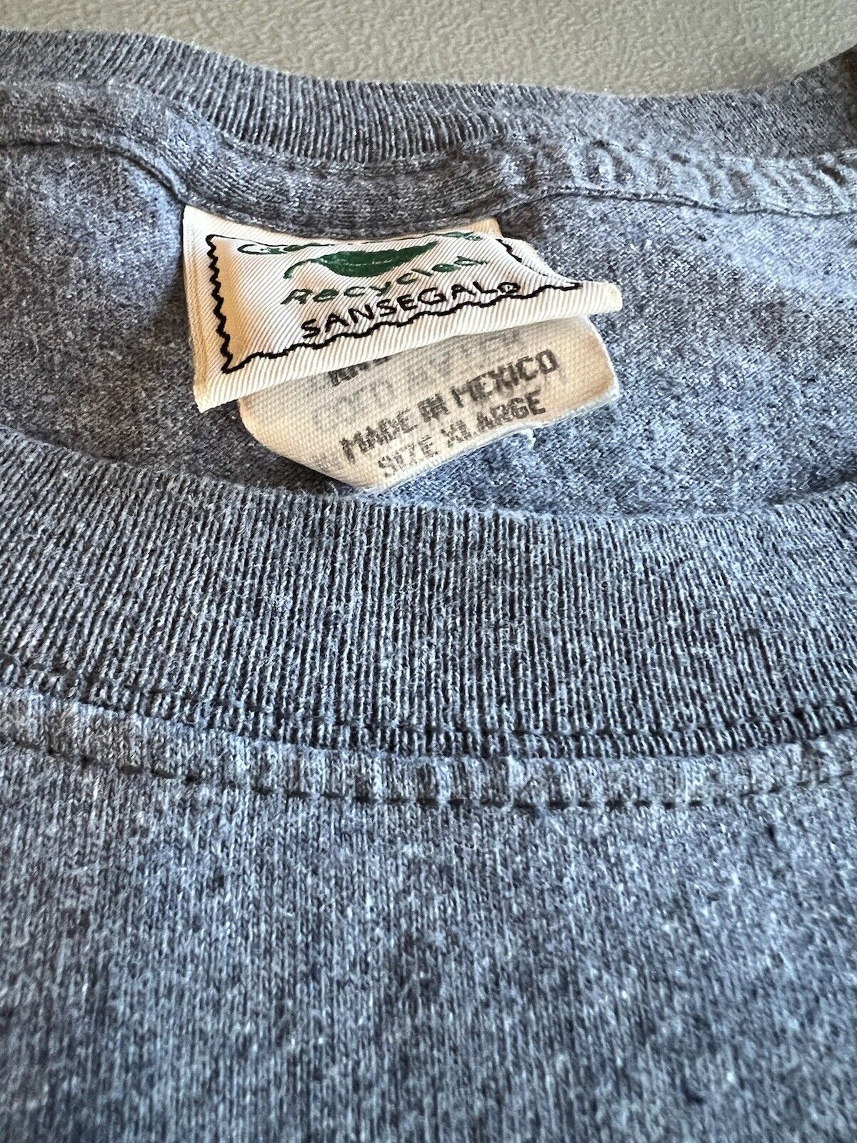 Vintage Green Brand Recycled Yellowstone National Park T Shirt Men's XL Blue USA - thriftgoblin
