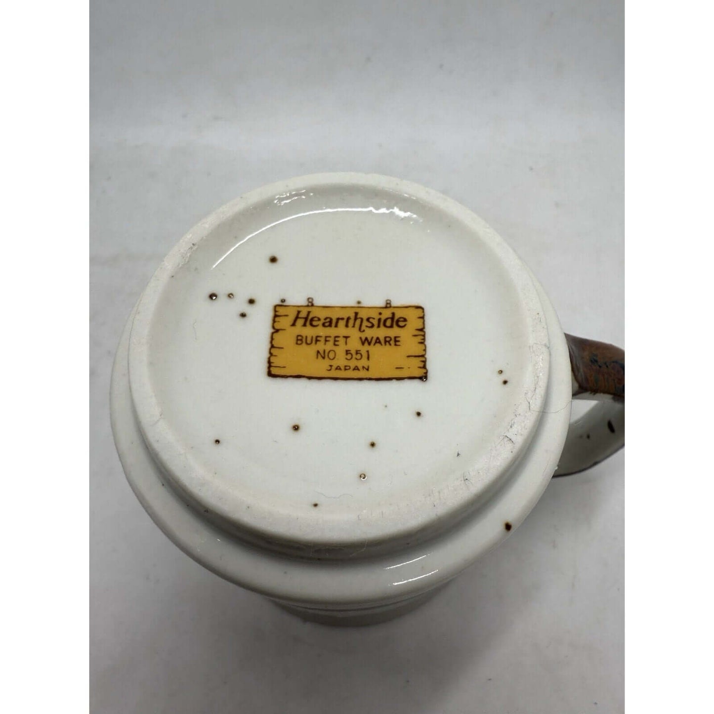 Vintage Hearthside Stoneware Coffee Mug Buffet Ware Cup Pink Flowers 551 Japan - thriftgoblin