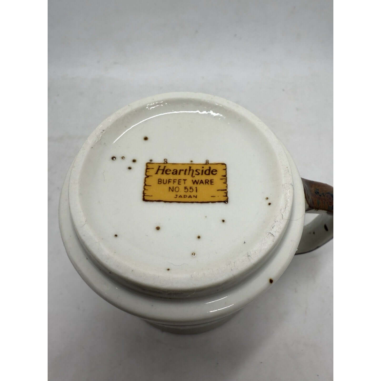 Vintage Hearthside Stoneware Coffee Mug Buffet Ware Cup Pink Flowers 551 Japan - thriftgoblin