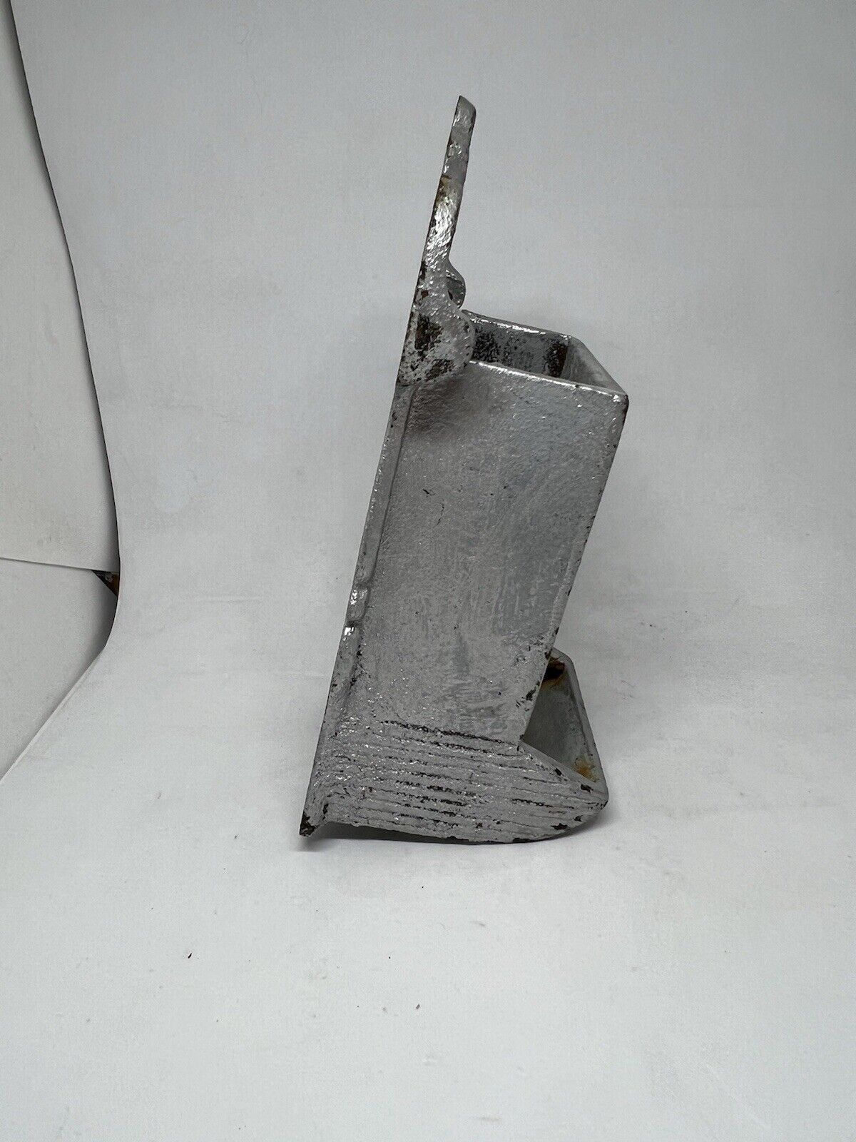 Vintage Heavy Cast Iron Black Fireplace Match Box Holder Wall Mount Fits Box - thriftgoblin