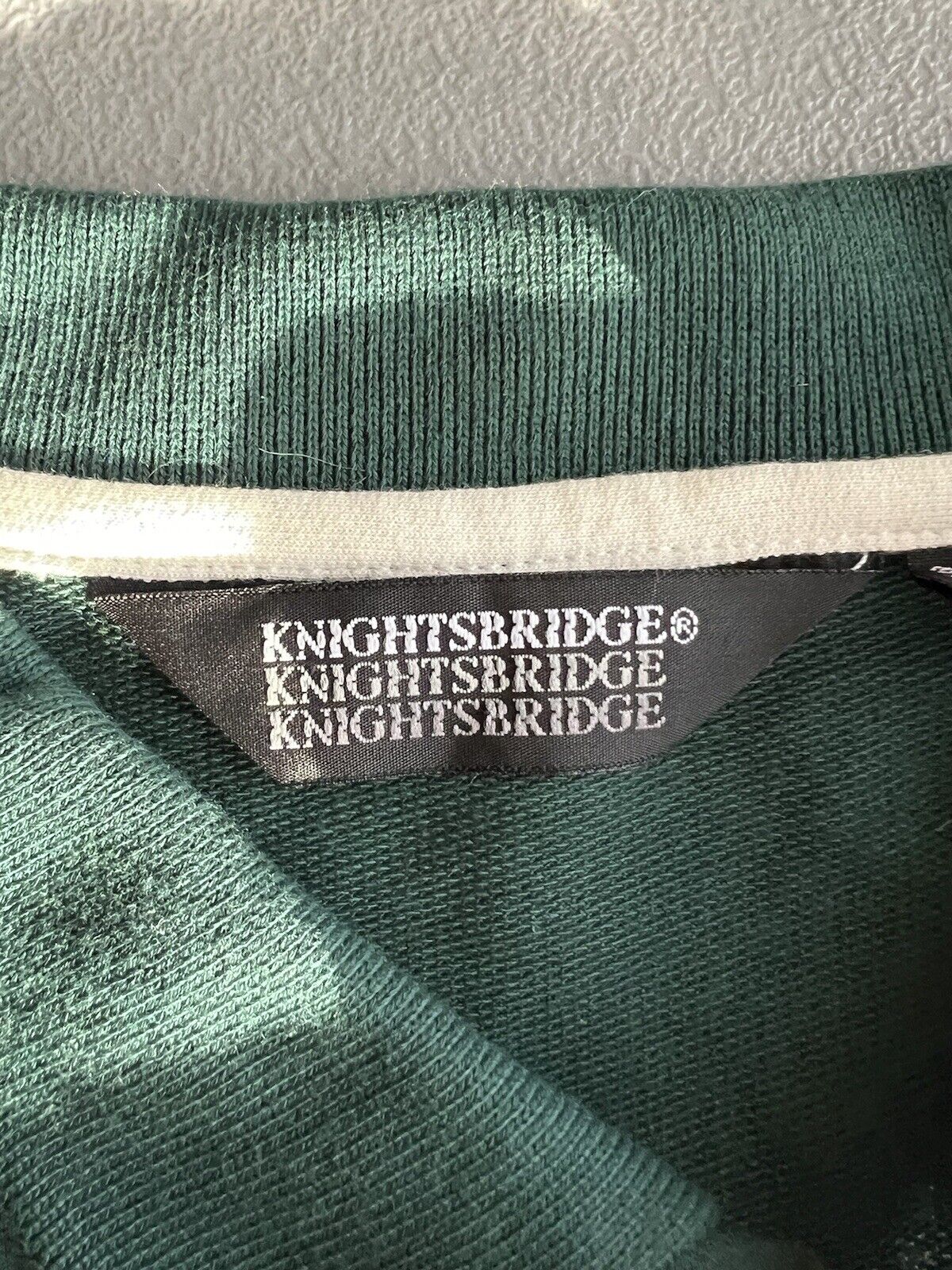 Vintage Knightsbridge 70s Polo Shirt Long Sleeve Mens Fresh Dad Golf Green - thriftgoblin