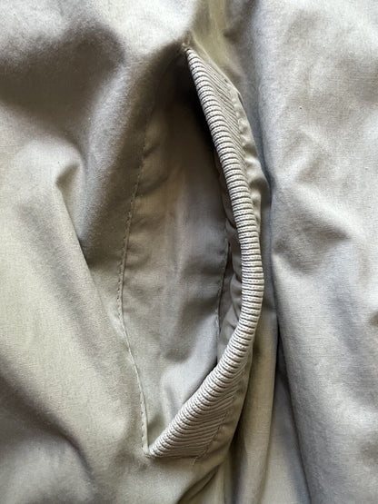 Vintage Members Only Beige Full Zip Polyester Blend Jacket Adult Size XL - thriftgoblin
