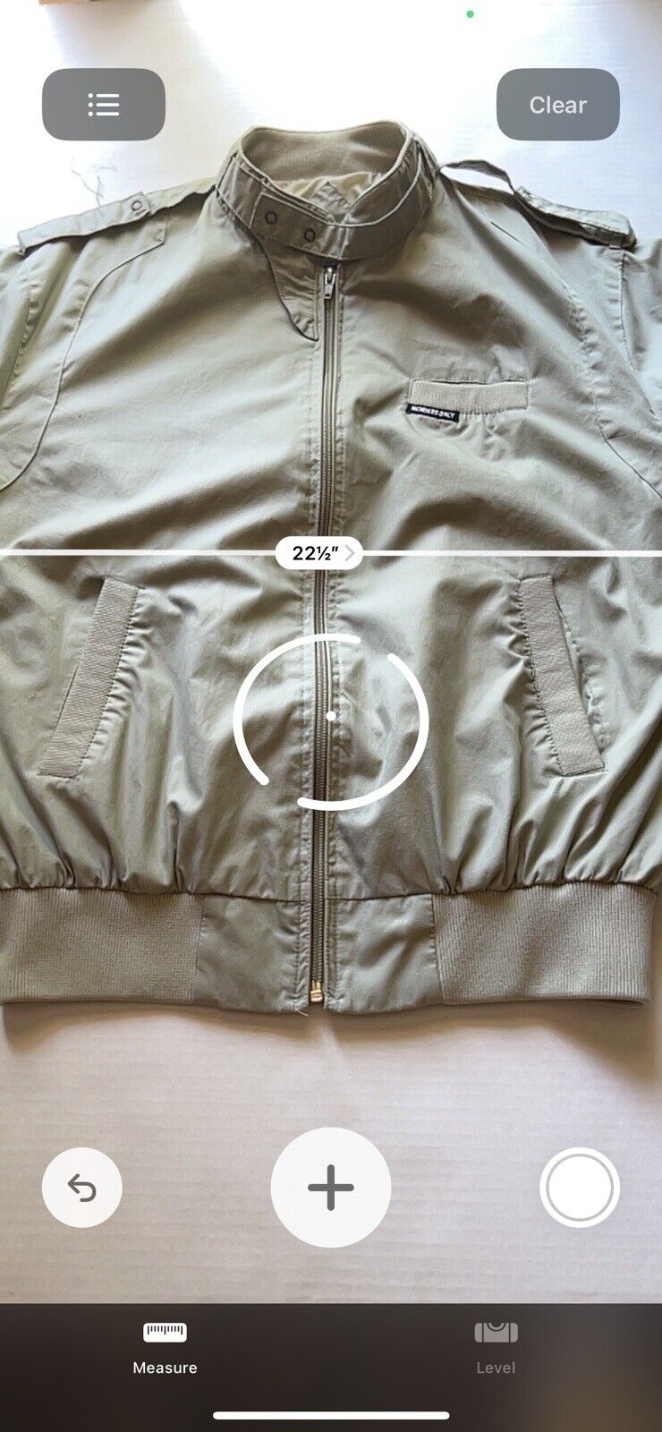 Vintage Members Only Beige Full Zip Polyester Blend Jacket Adult Size XL - thriftgoblin
