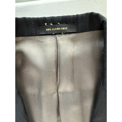 Vintage Monsieur by Givenchy Men’s 42 Long Charcoal Stripe Blazer Jacket Clean - thriftgoblin