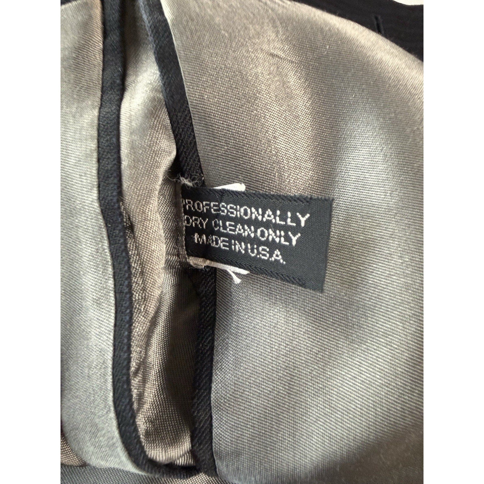 Vintage Monsieur by Givenchy Men’s 42 Long Charcoal Stripe Blazer Jacket Clean - thriftgoblin