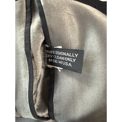 Vintage Monsieur by Givenchy Men’s 42 Long Charcoal Stripe Blazer Jacket Clean - thriftgoblin