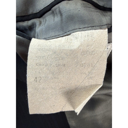 Vintage Monsieur by Givenchy Men’s 42 Long Charcoal Stripe Blazer Jacket Clean - thriftgoblin