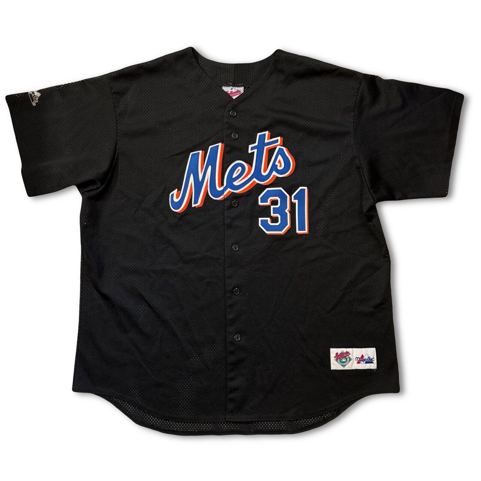 Vintage NEW YORK METS 31 PIAZZA MAJESTIC Authentic SHIRT JERSEY MLB BASEBALL - thriftgoblin