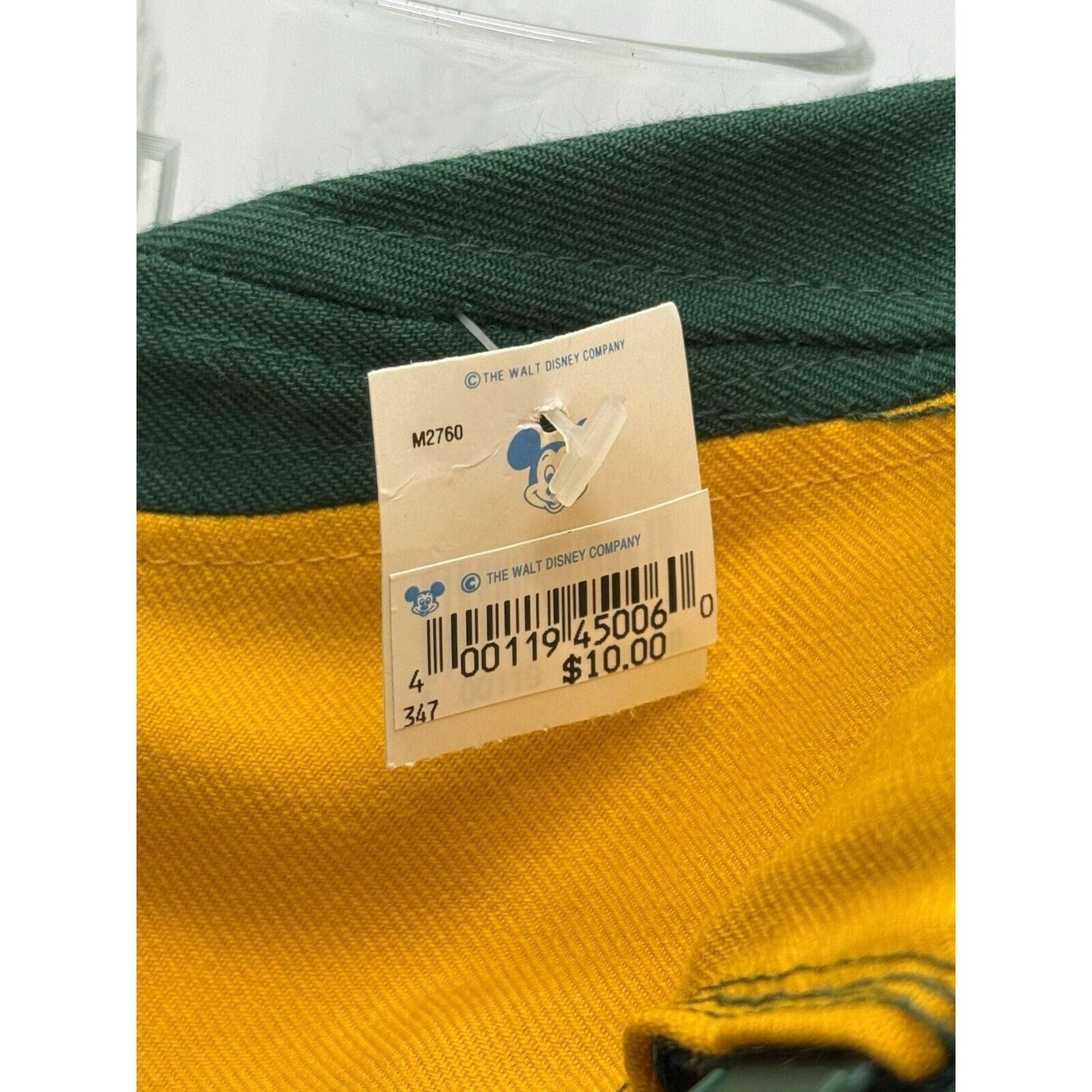 Vintage NWT Goofy Baseball Catchers Hat Co All Over Snapback Disney Green Yellow - thriftgoblinAccessory