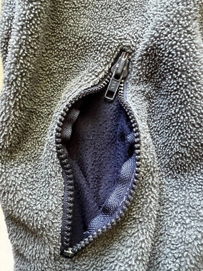 VINTAGE Patagonia Jacket Womens XL Grey Fleece Sweater Full Zip USA - thriftgoblin