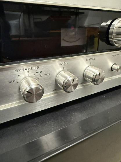 VINTAGE REALISTIC STA - 84 STEREO RECEIVER TESTED Turns On Beautiful Sound System - thriftgoblin
