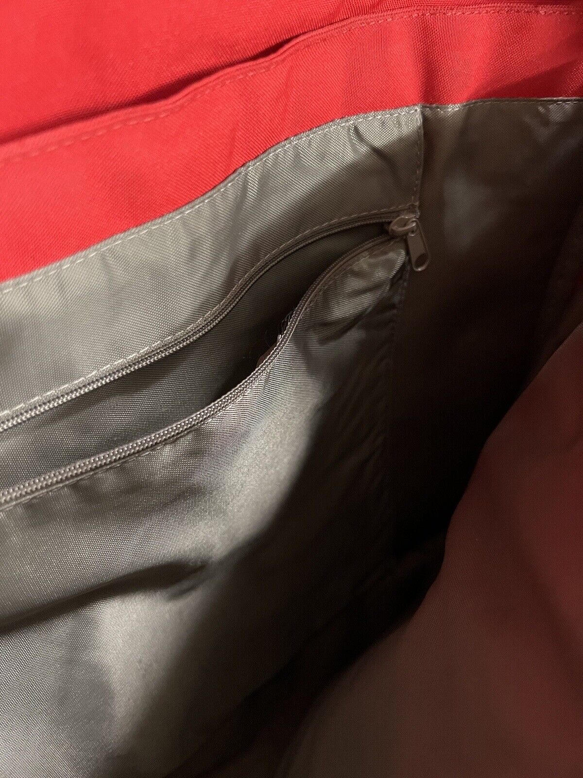 Vintage Red LACOSTE L71 Green Straps Medium MESSENGER BAG Casual 8 School Rare - thriftgoblin