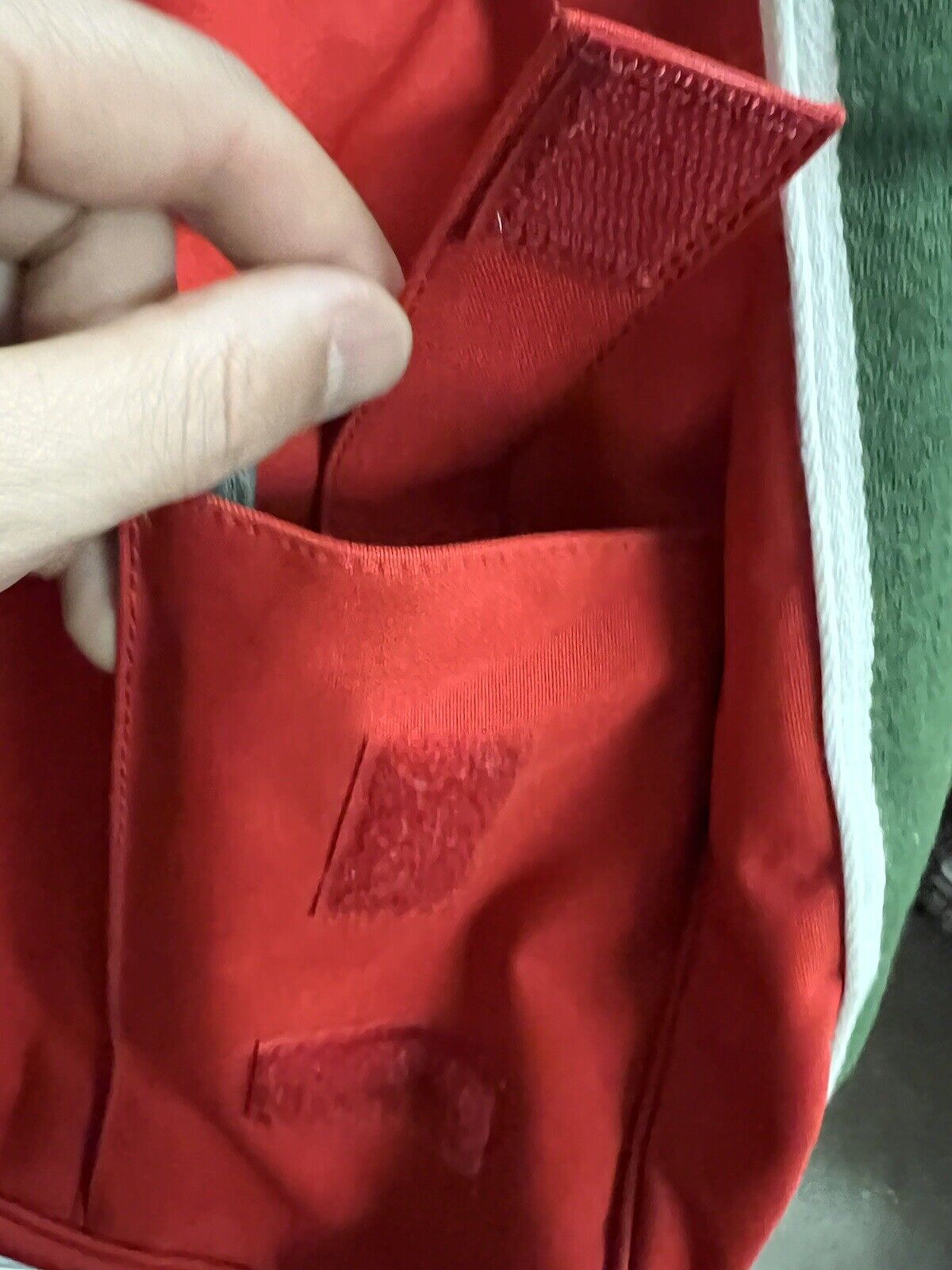 Vintage Red LACOSTE L71 Green Straps Medium MESSENGER BAG Casual 8 School Rare - thriftgoblin