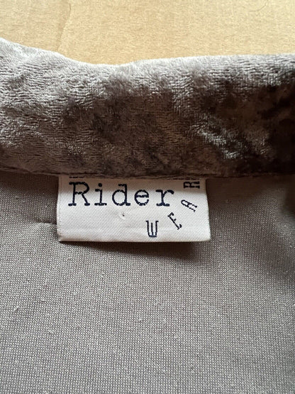 Vintage Rider Wear Tribal Silver Shiny Mens Polo Shirt Cybercigilism USA. Skate - thriftgoblin