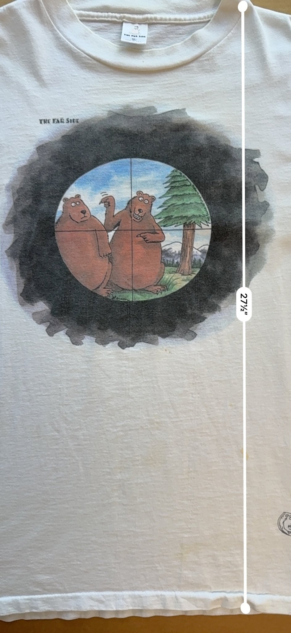 Vintage The Far Side Gary Larson Bear Sniper Scope Tee Made USA Official XL - thriftgoblinTee