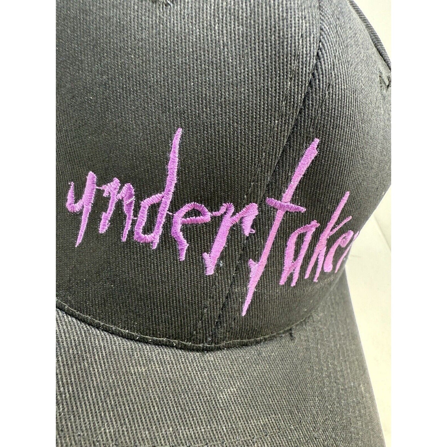Vintage Undertaker Hat WWF Wrestling Rest In Peace Black KC Tag Snapback Cap - thriftgoblin