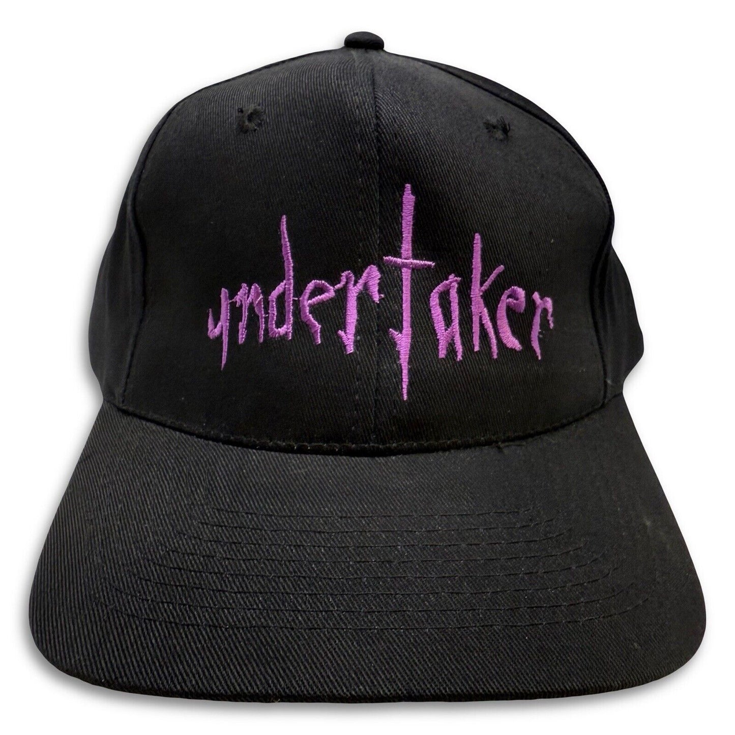 Vintage Undertaker Hat WWF Wrestling Rest In Peace Black KC Tag Snapback Cap - thriftgoblin