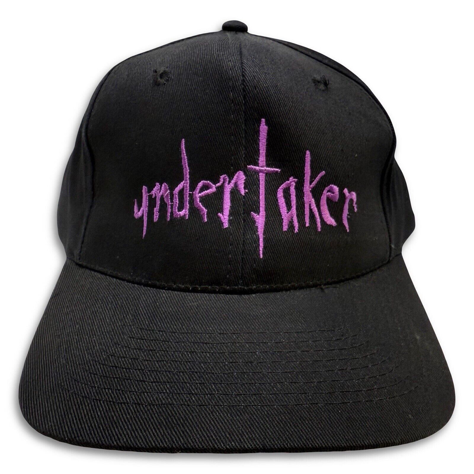 Vintage Undertaker Hat WWF Wrestling Rest In Peace Black KC Tag Snapback Cap - thriftgoblin