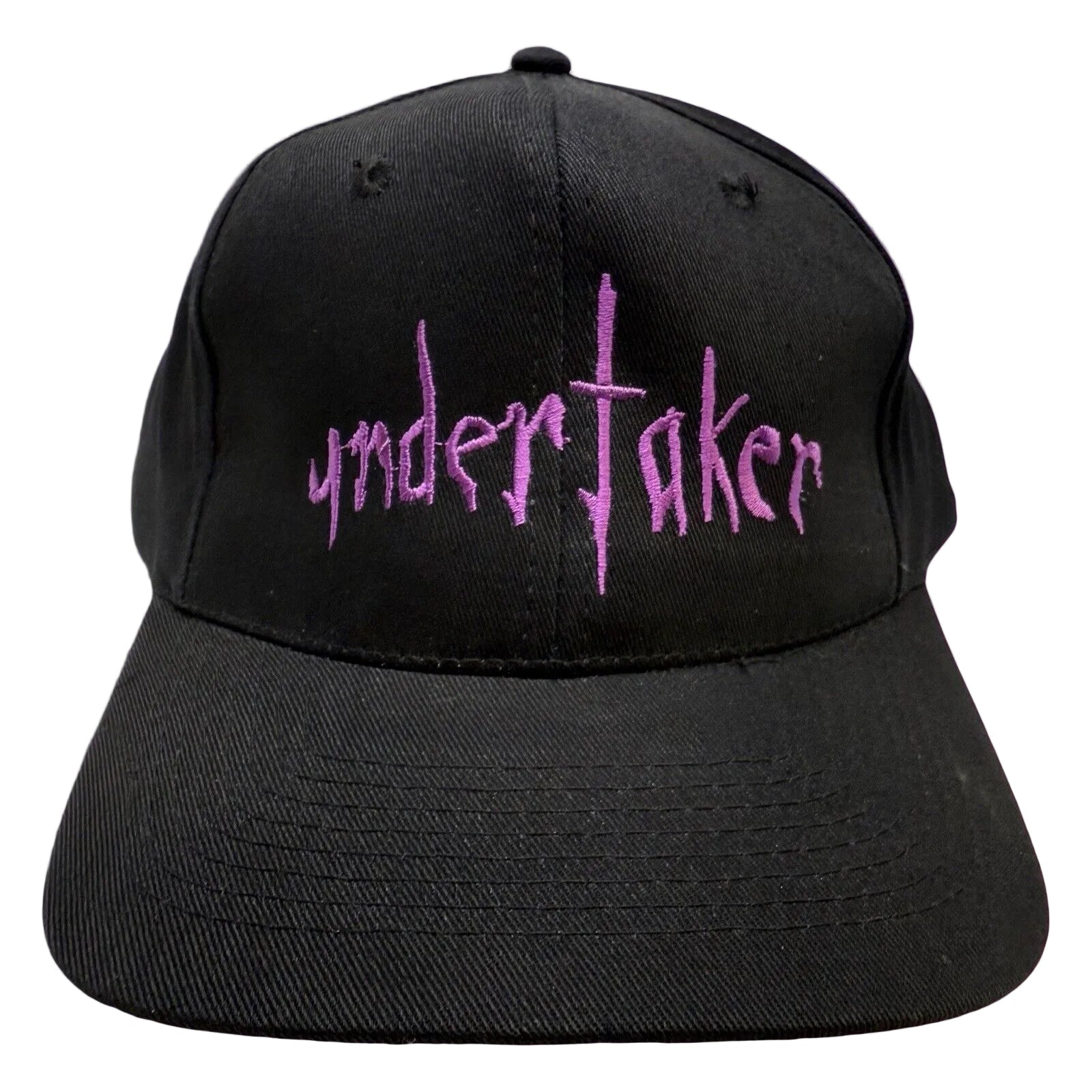 Vintage Undertaker Hat WWF Wrestling Rest In Peace Black KC Tag Snapback Cap - thriftgoblin