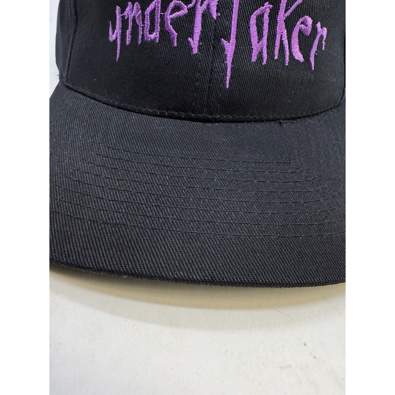 Vintage Undertaker Hat WWF Wrestling Rest In Peace Black KC Tag Snapback Cap - thriftgoblin
