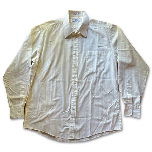 VINTAGE Yves Saint Laurent Shirt Mens 16.5 34 - 35 Solid Button Up Formal YSL - thriftgoblin