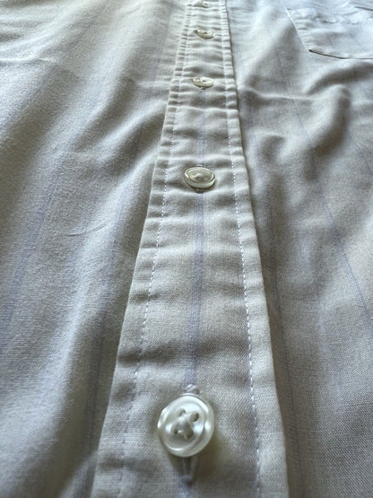 VINTAGE Yves Saint Laurent Shirt Mens 16.5 34 - 35 Solid Button Up Formal YSL - thriftgoblin