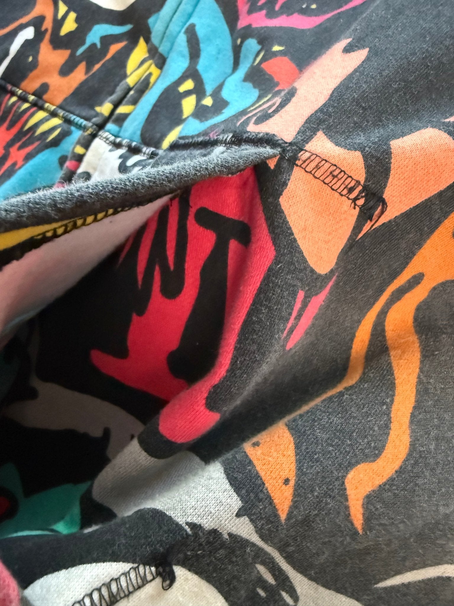 Volcom Big Monster Basic Zip Hoodie All Over Print Sherpa Lined XXL Skate Y2K - thriftgoblinTops