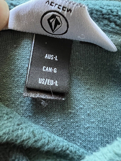 VOLCOM Marbram Mens Pullover Hoodie Mens Size Large Tie Dye Blue - thriftgoblin
