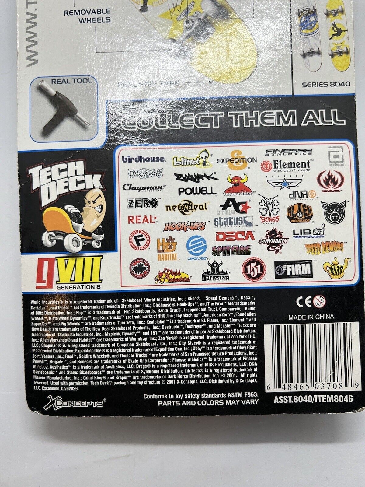 VTG 2001 X - Concepts Tech Deck Fingerboard 96mm BRIGADE GVIII NEW RARE 8046 - thriftgoblin