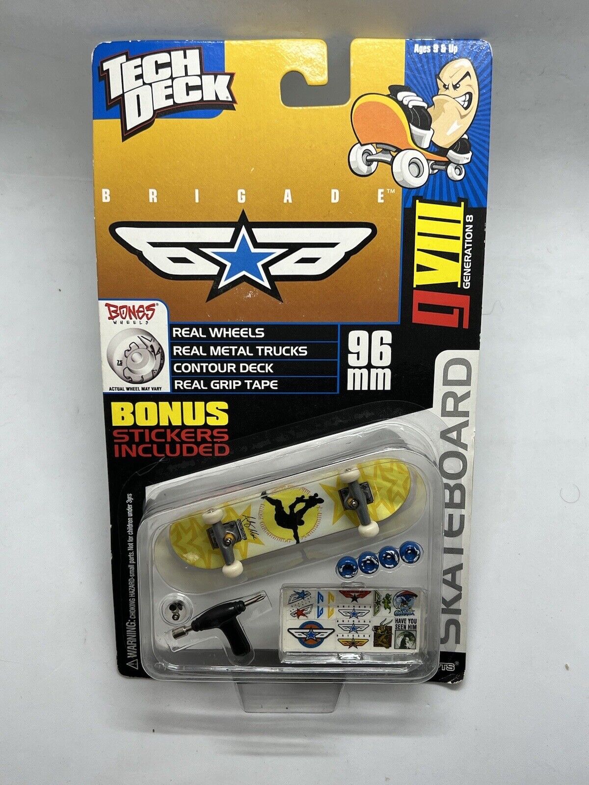 VTG 2001 X - Concepts Tech Deck Fingerboard 96mm BRIGADE GVIII NEW RARE 8046 - thriftgoblin