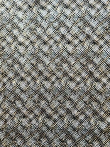 VTG Burma Bibas 100% Silk Short Sleeve Button Up Shirt Beige Geometric Hash Med - thriftgoblin