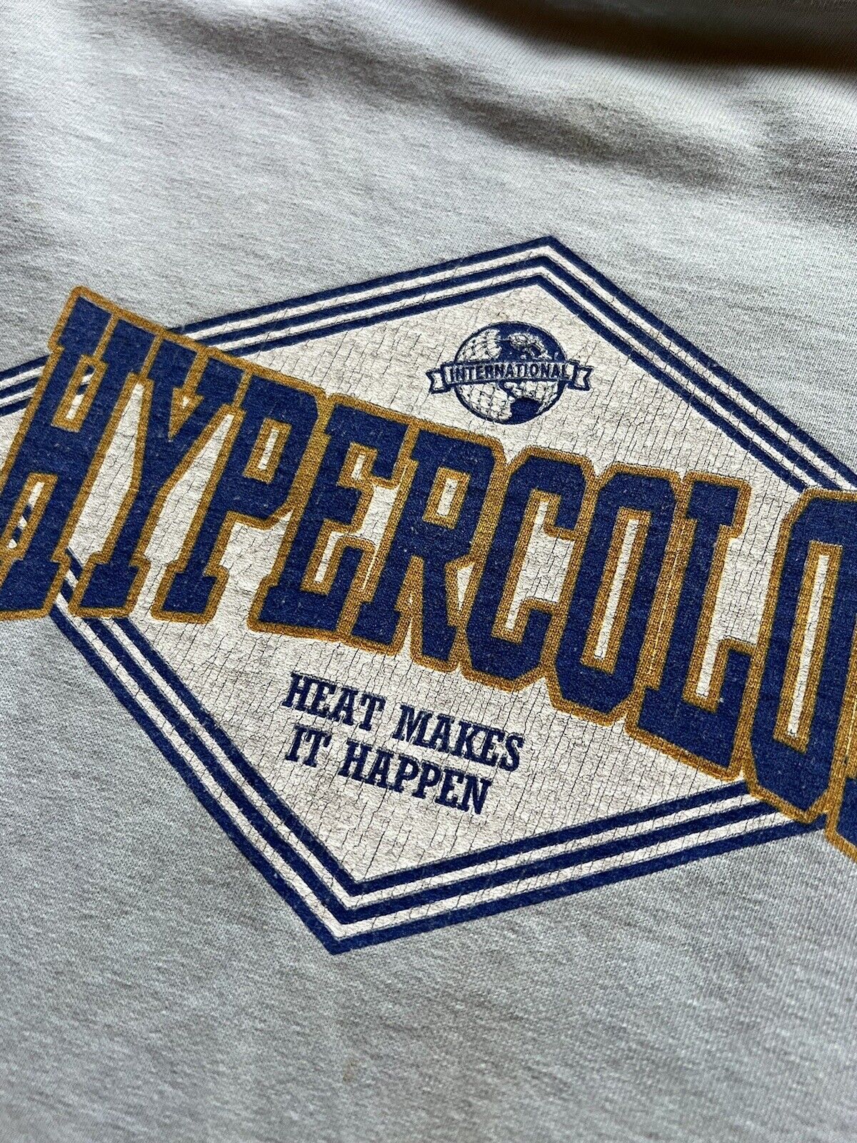 Vtg Hypercolor Generra Shirt Logo Blue Heat Makes It Happen Mens Color Changing - thriftgoblin