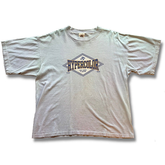 Vtg Hypercolor Generra Shirt Logo Blue Heat Makes It Happen Mens Color Changing - thriftgoblin