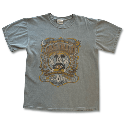 Walt Disney World Mickey Mouse Pathway to Enlightenment Tee Sage Green M - thriftgoblinTee