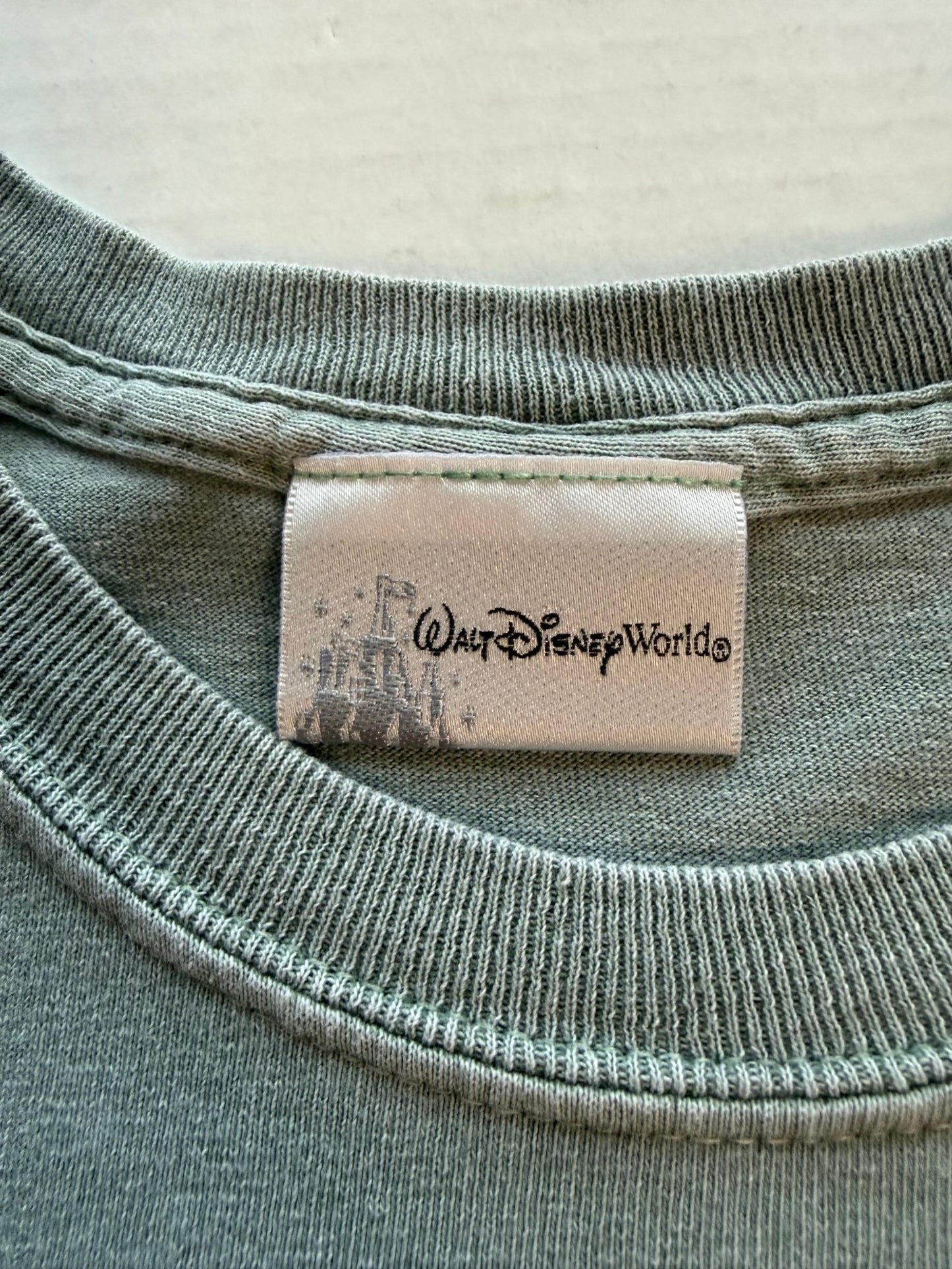 Walt Disney World Mickey Mouse Pathway to Enlightenment Tee Sage Green M - thriftgoblinTee